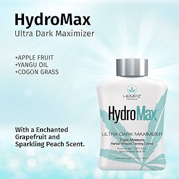 HEMPZ Hydro Max Ultra Dark Maximizer Tanning Lotion 13.5oz
